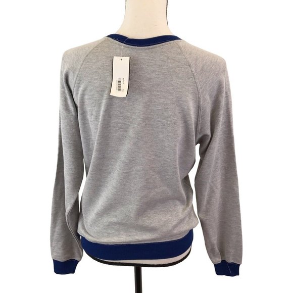 NWT Doe Womens Gray Fleek Navidad Penguin Christmas Long Sleeve Sweatshirt S - Picture 3 of 5